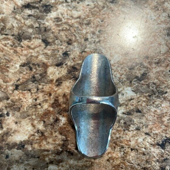 Intricate‎ Silver tone women Statement Ring size 6 - Picture 6 of 7